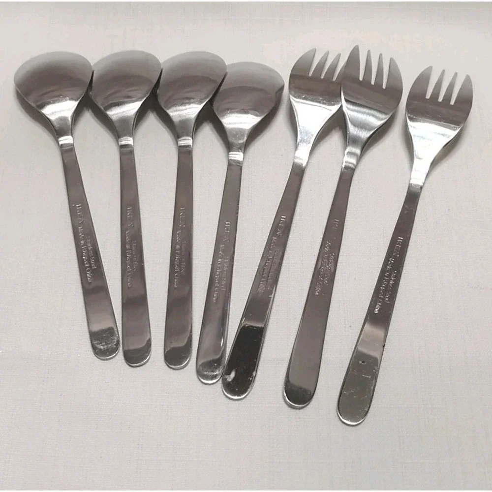 IKEA Stainless Steel Flatware 3 Forks & 4 Spoons 6